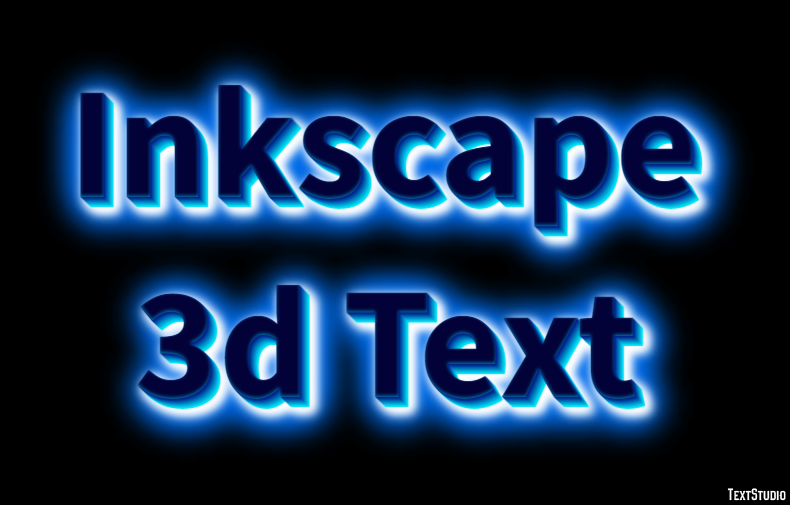 Inkscape 3d Text Efecto de Texto