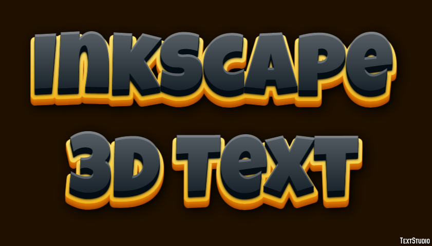 Inkscape 3d Text Effetto testo