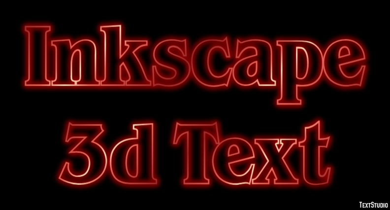 Inkscape 3d Text Efecto de Texto