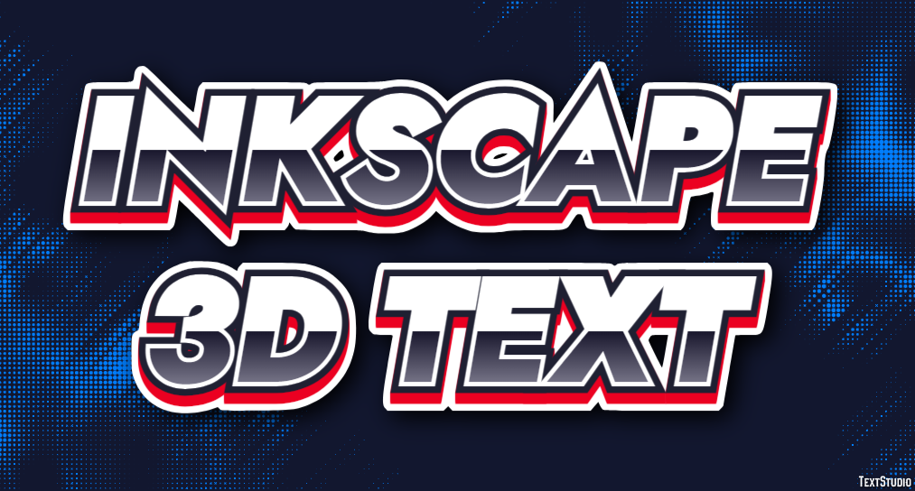 Inkscape 3d Text Efecto de Texto