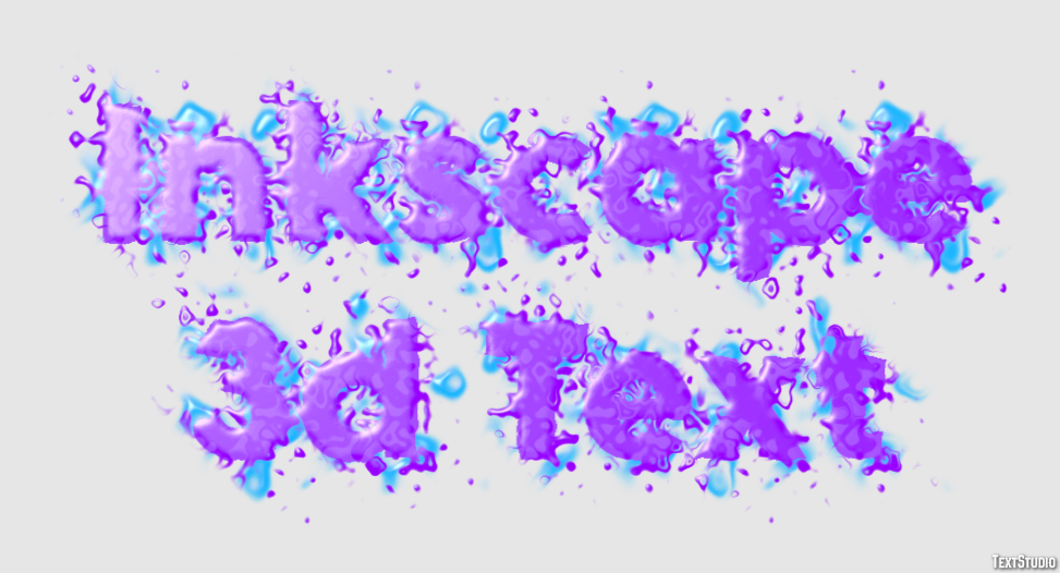 Inkscape 3d Text Efecto de Texto