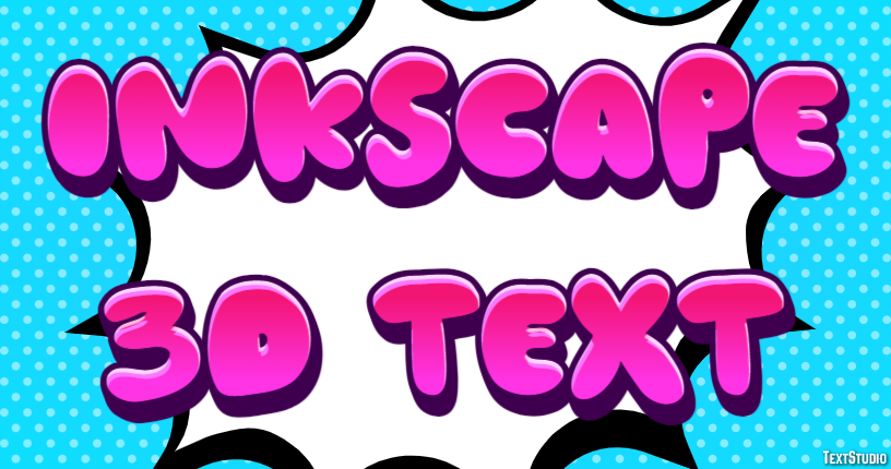 Inkscape 3d Text Efecto de Texto