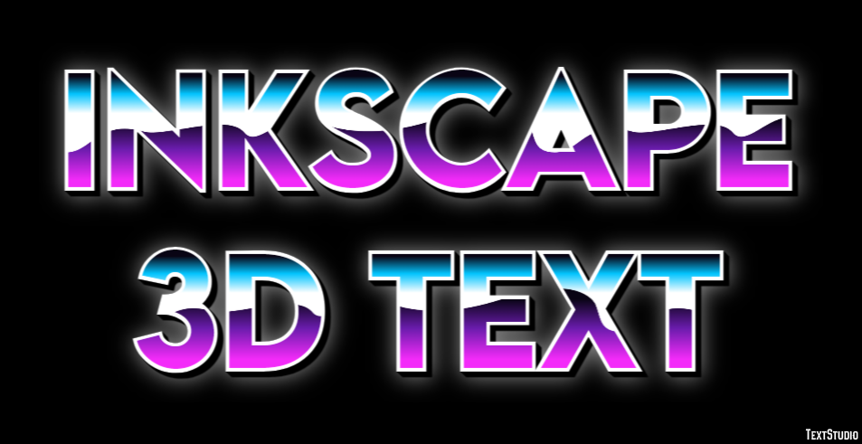 Inkscape 3d Text Efecto de Texto