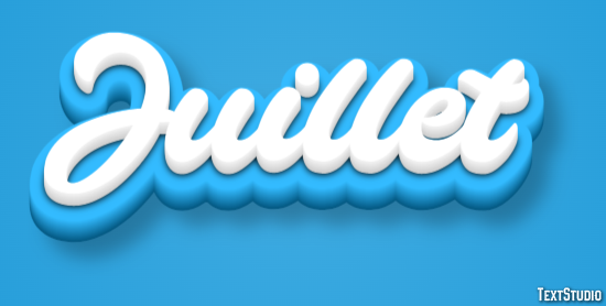 Juillet Text effect