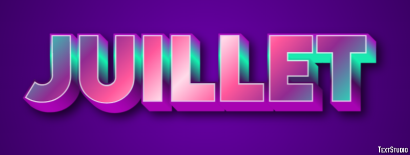 Juillet Text effect