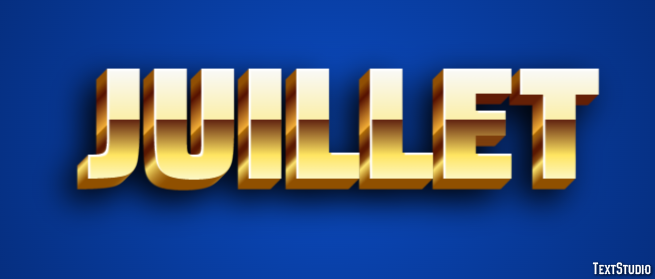 Juillet Text effect