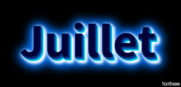 Juillet Text effect