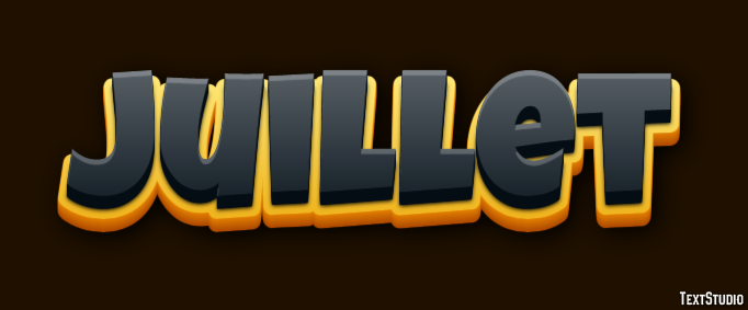 Juillet Text effect