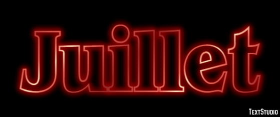 Juillet Text effect