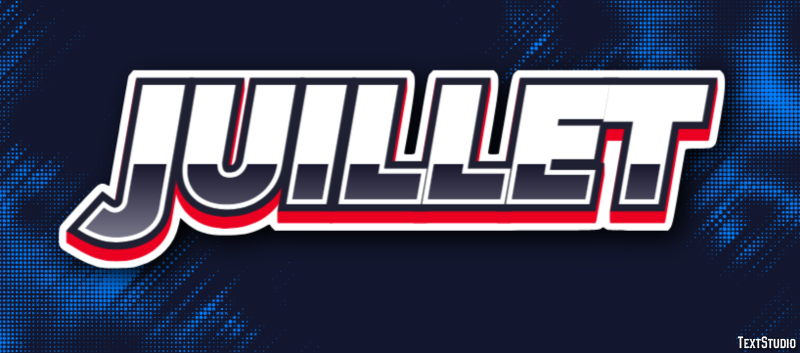Juillet Text effect