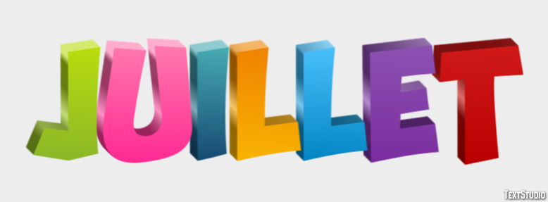 Juillet Text effect