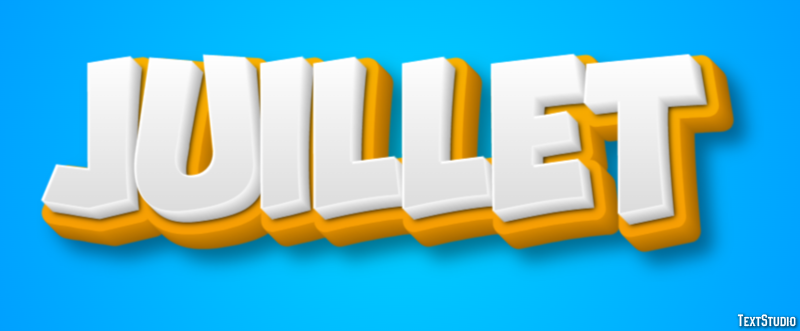 Juillet Text effect