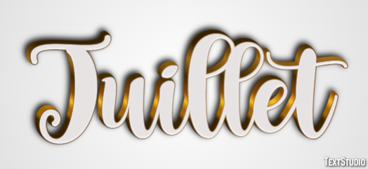 Juillet Text effect