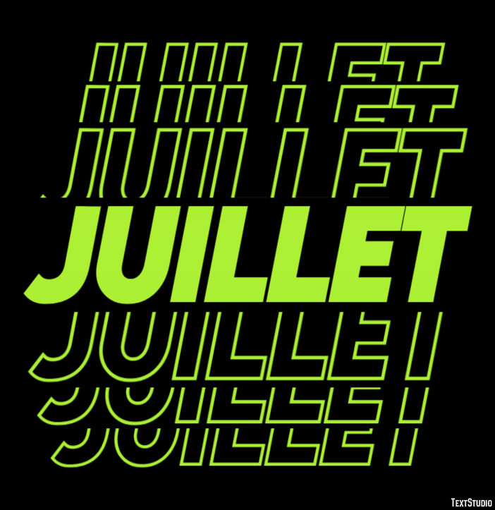 Juillet Text effect