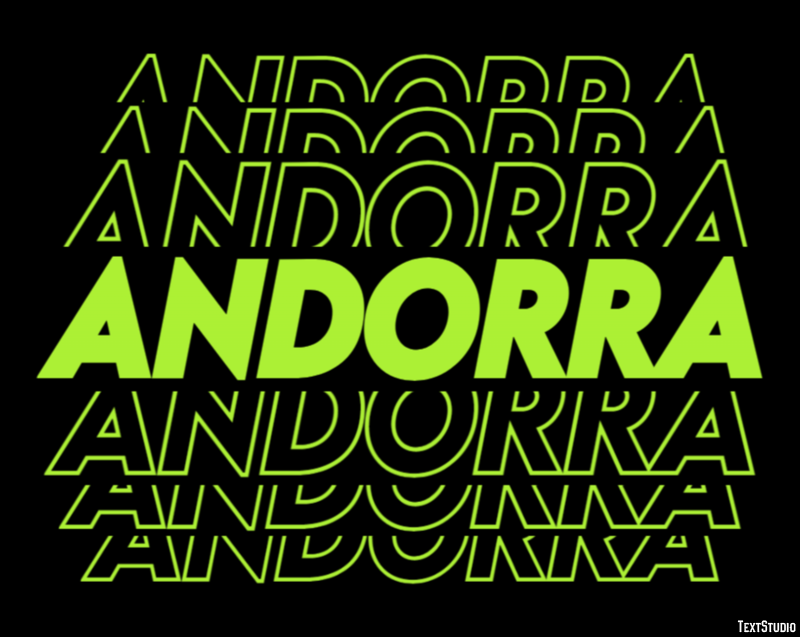 Andorra テキスト効果
