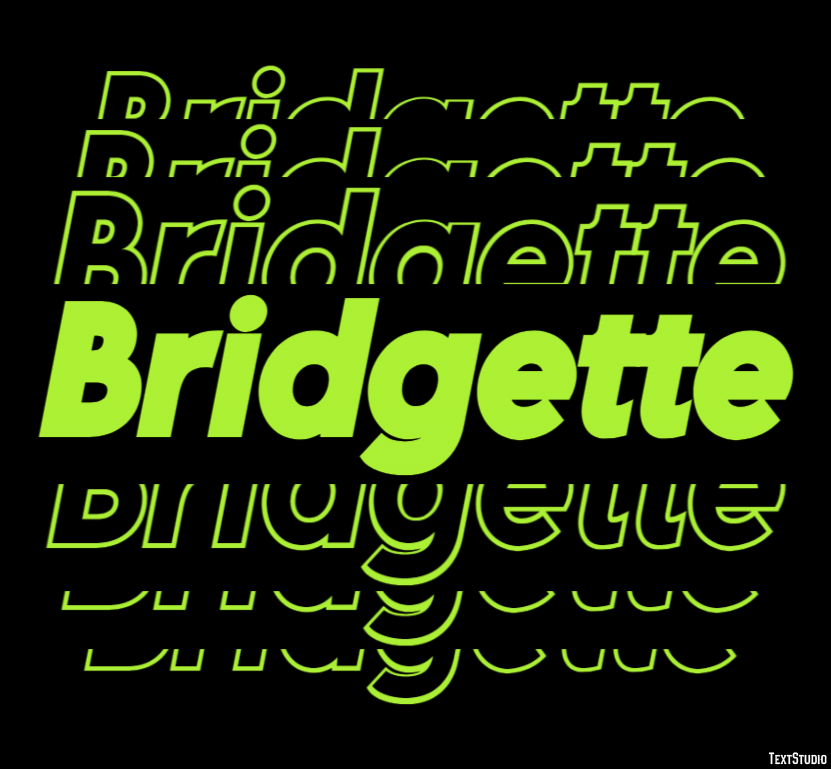 Bridgette Efeito de texto
