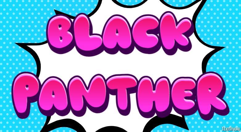 Black Panther Efecto de Texto