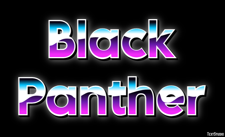 Black Panther Efecto de Texto