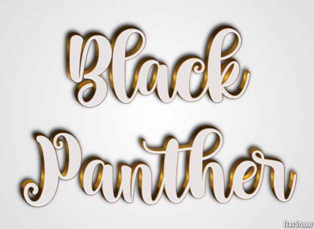 Black Panther Text Effect
