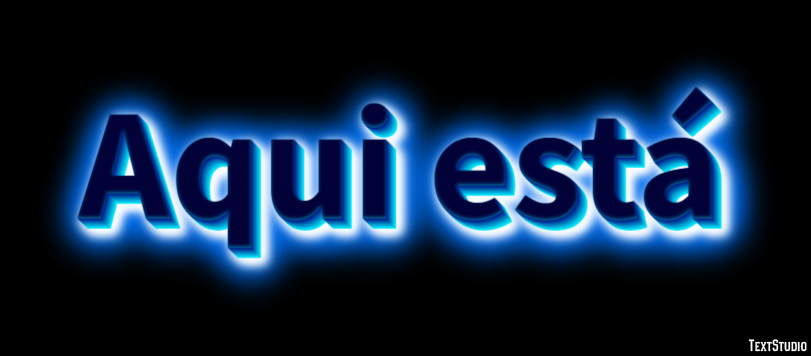 Aqui está Efeito do texto