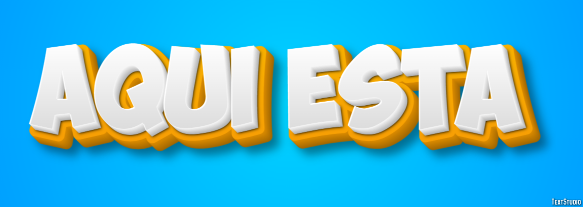 Aqui está Efeito do texto