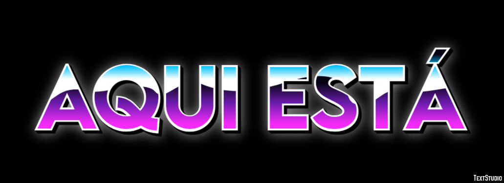 Aqui está Efeito do texto