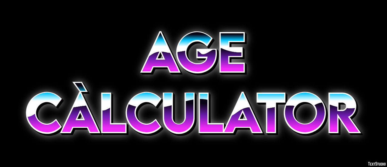 Age Càlculator Text effect