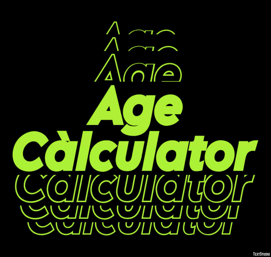 Age Càlculator Text Effect