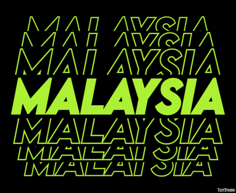Malaysia Efecto de Texto