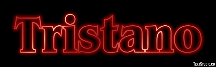 Tristano Effetto testo
