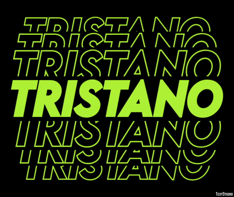 Tristano Effetto testo