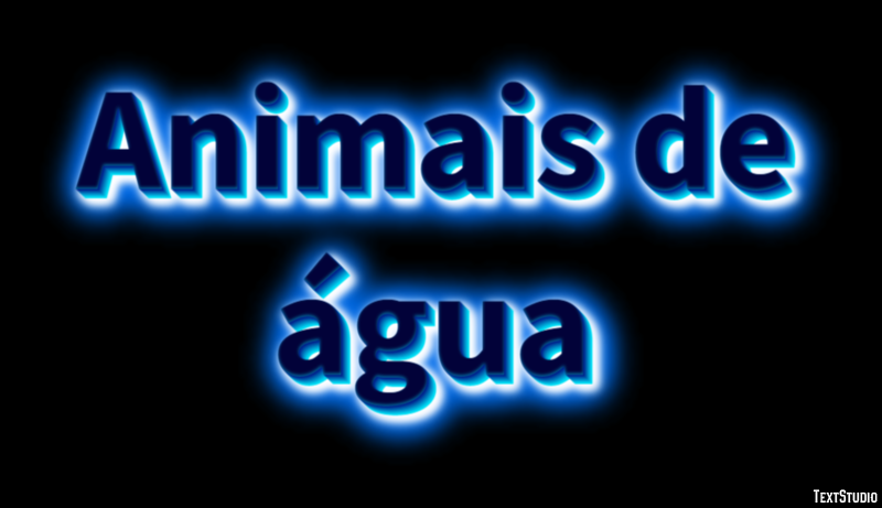 Animais de água Efeito do texto