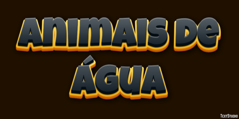 Animais de água Efeito do texto