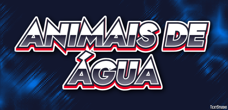 Animais de água Efeito do texto