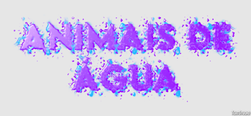 Animais de água Efeito do texto