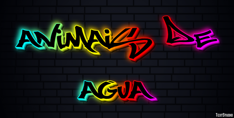 Animais de água Efeito do texto