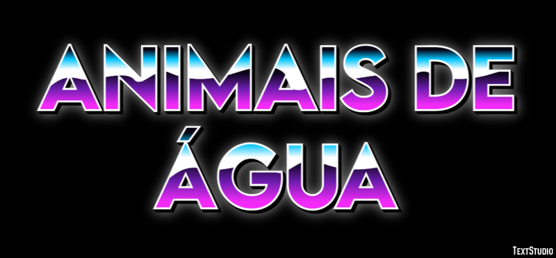 Animais de água Efeito do texto