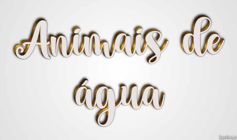 Animais de água Efeito do texto