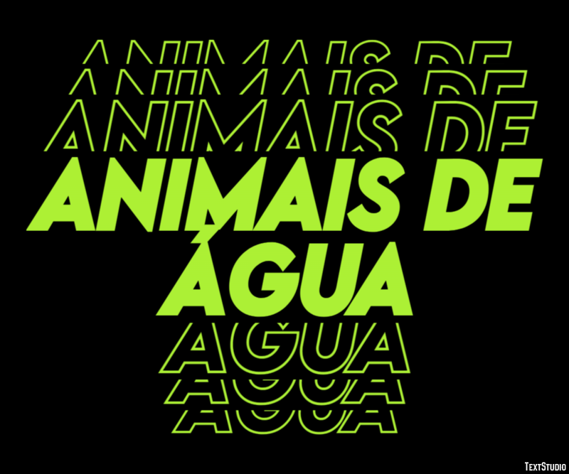 Animais de água Efeito do texto