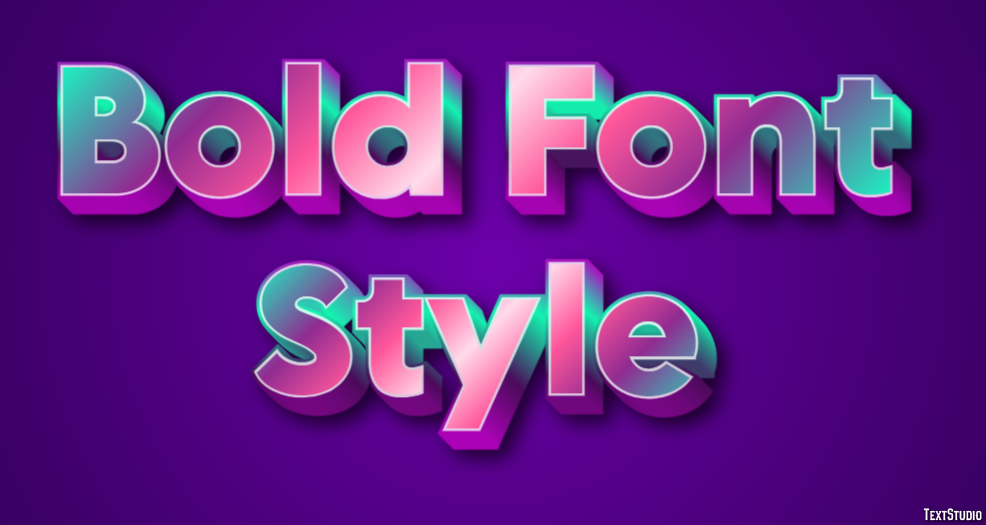 Bold Font Style Text Effect