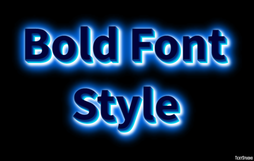Bold Font Style Text Effect