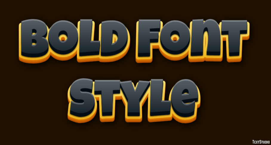 Bold Font Style Text Effect
