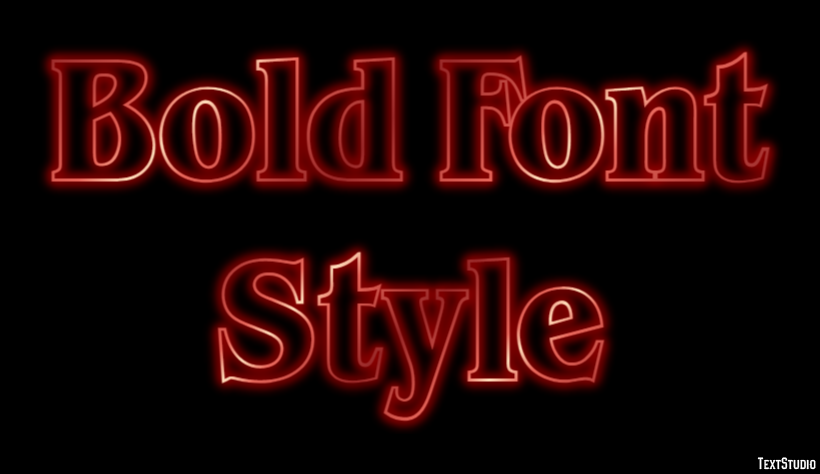 Bold Font Style Text Effect