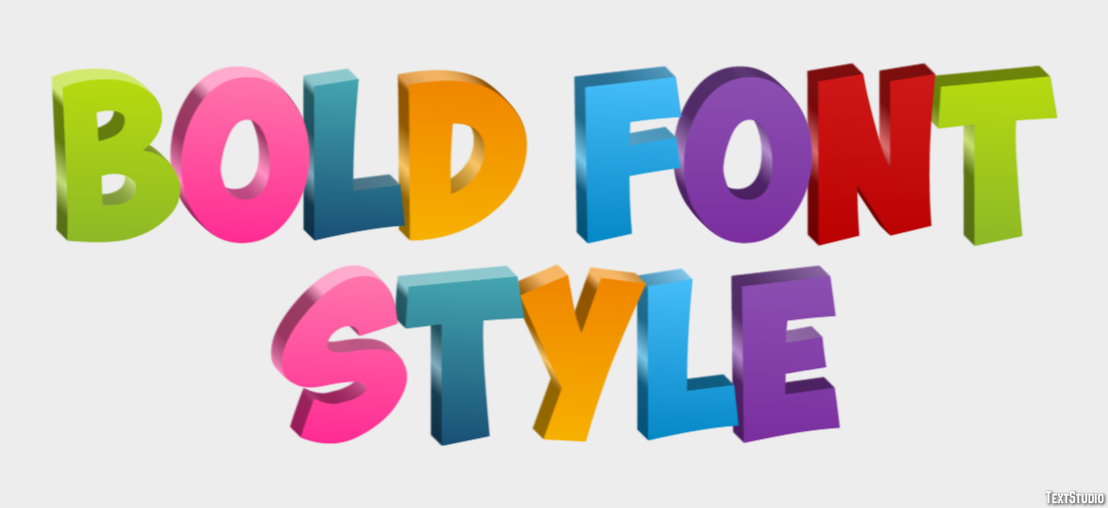 Bold Font Style Text Effect