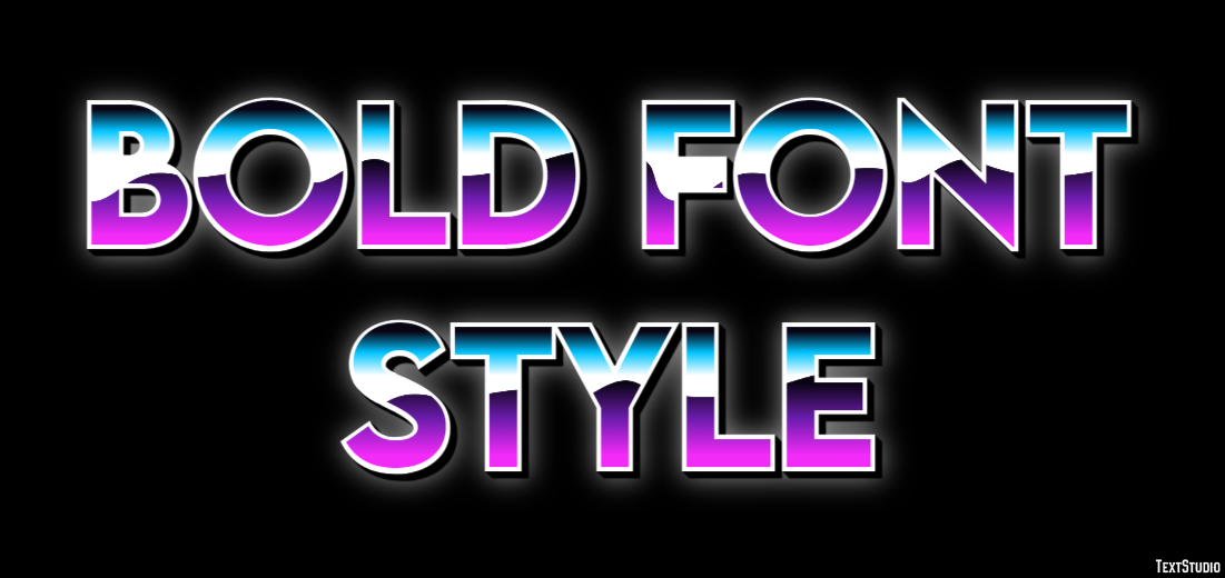 Bold Font Style Text Effect