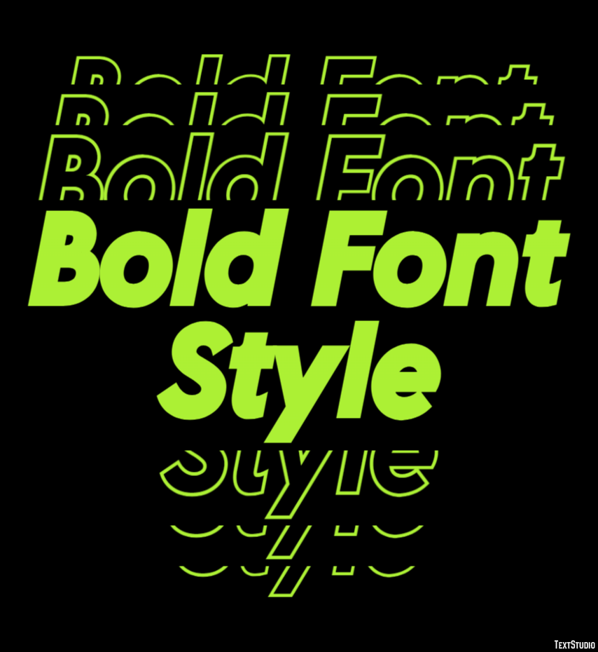 Bold Font Style Text Effect