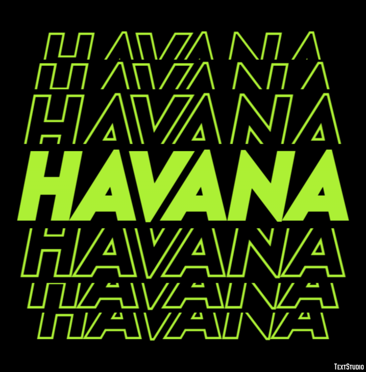 Havana Эффект текста