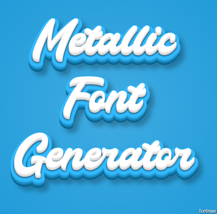 Metallic Font Generator Effetto testo