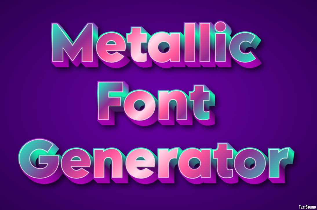Metallic Font Generator Effetto testo