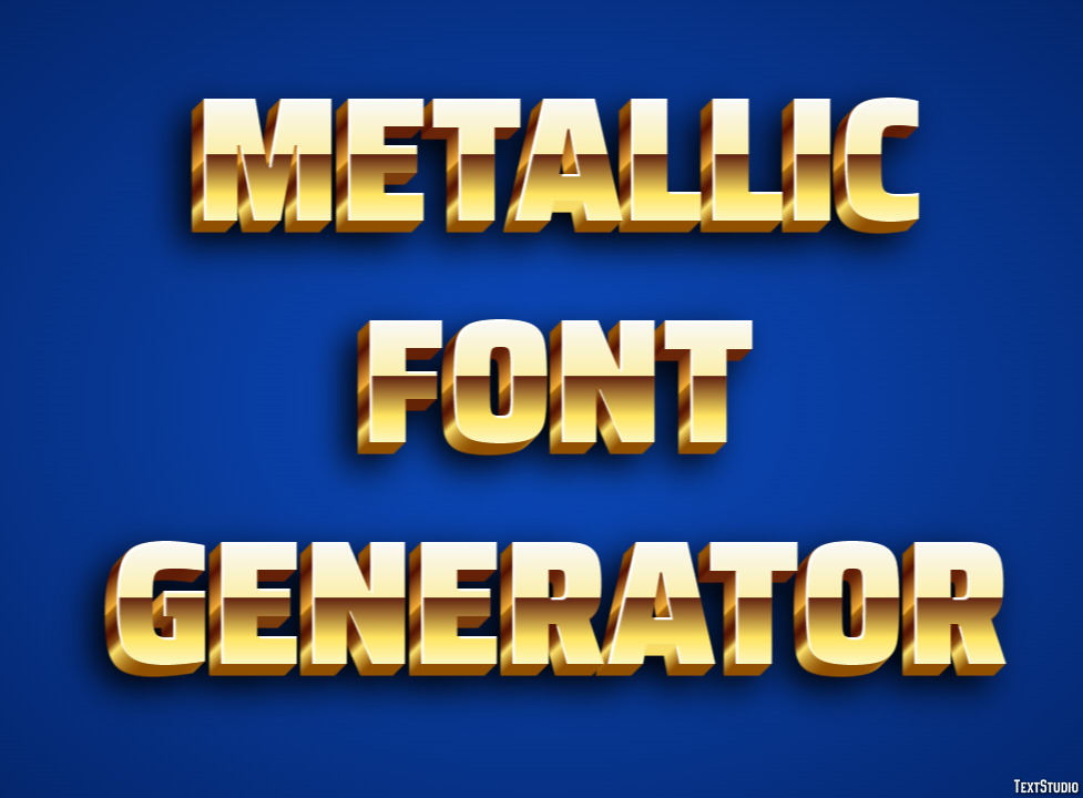 Metallic Font Generator Effetto testo